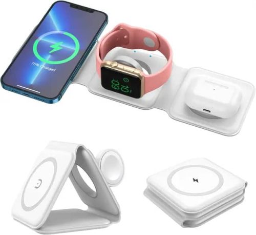 3-in-1 Foldable Magnetic Wireless Charger Stand - Image 2